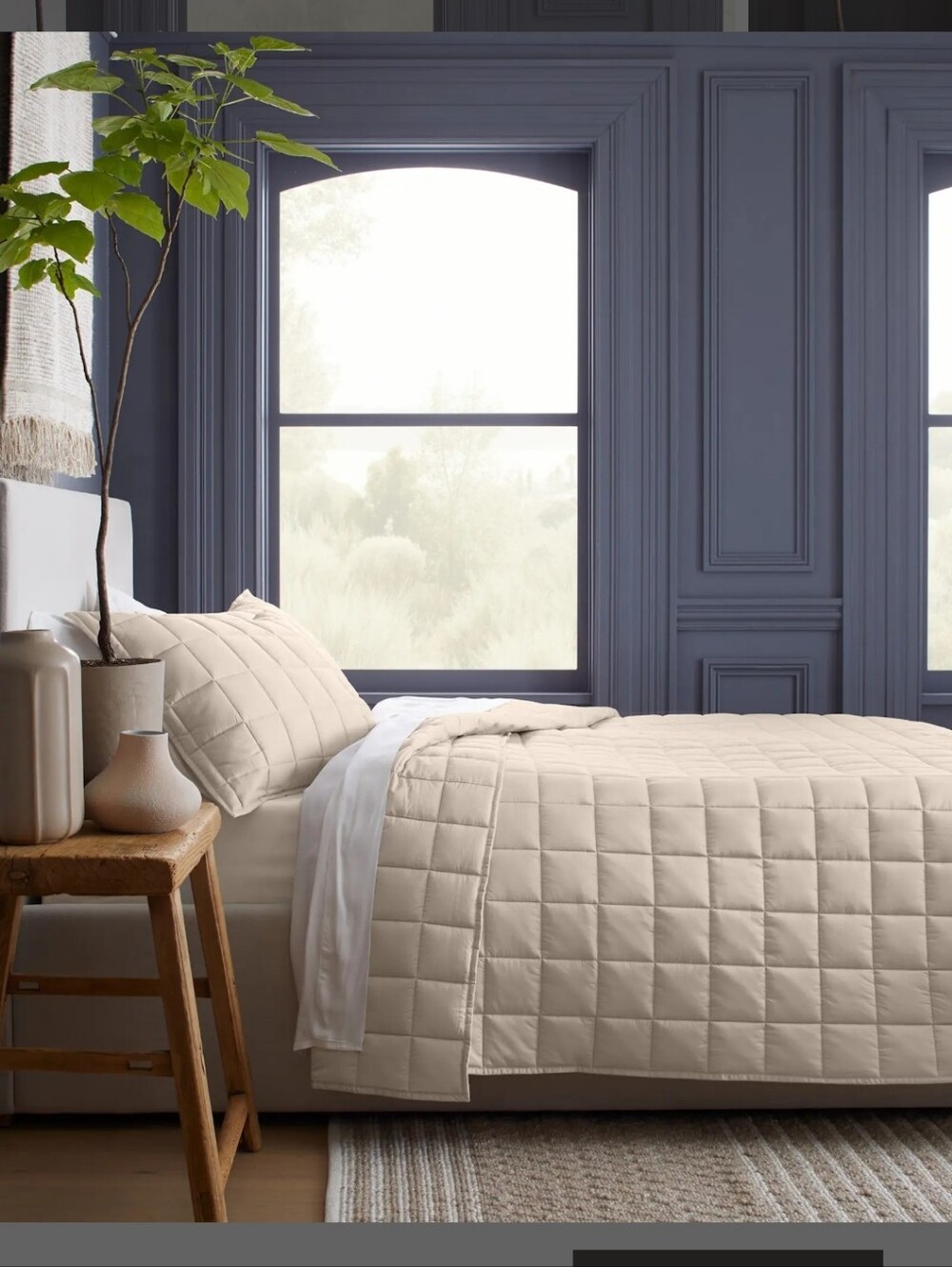 Quince Sand Quilt Box Set 100% Viscose From Orangic Bamboo *1 Standard Sham*